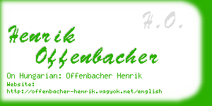 henrik offenbacher business card